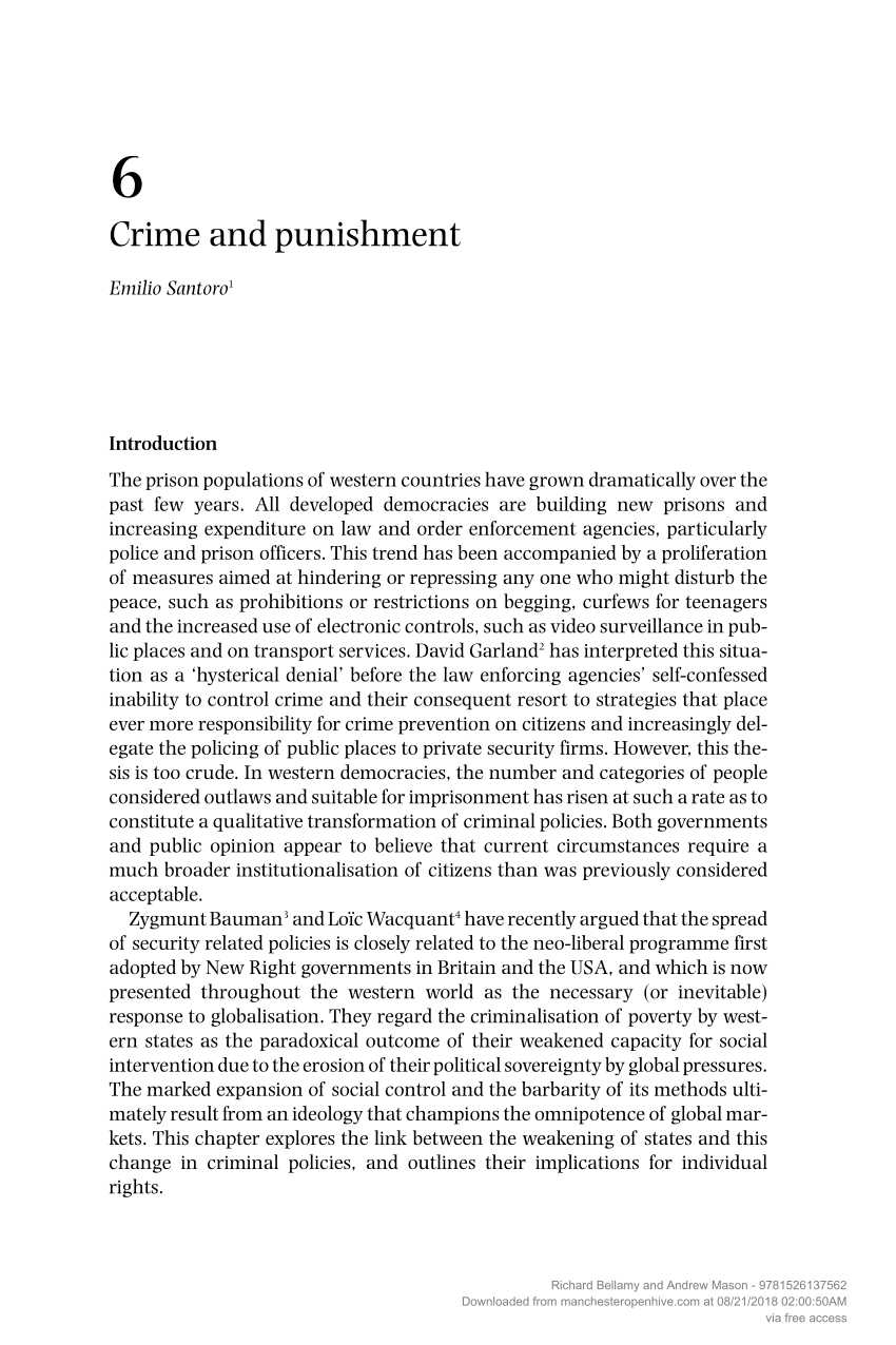 essay on punishment and crime