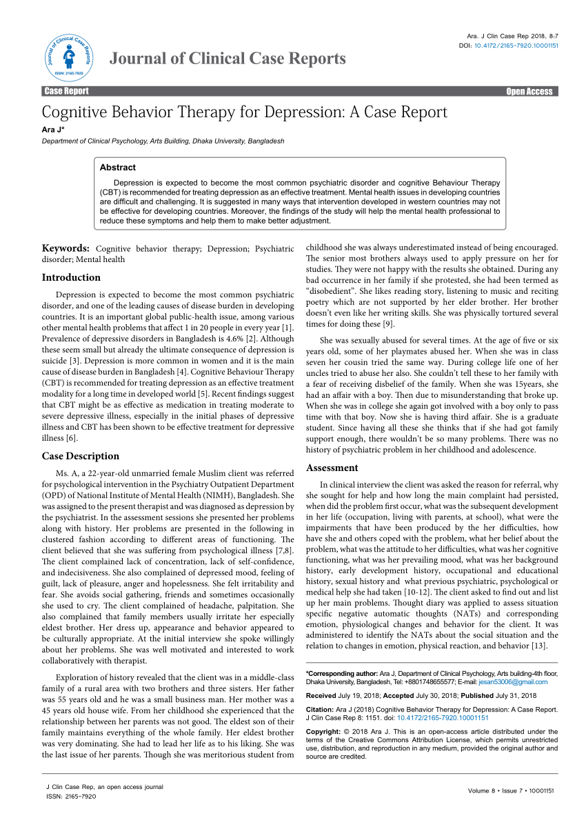 case study depression ncbi