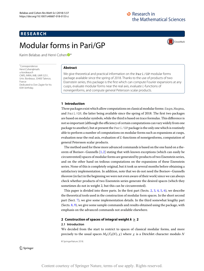 modular-forms-in-pari-gp-request-pdf