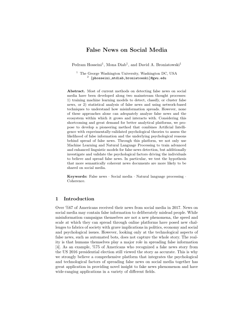 research paper about fake news on social media