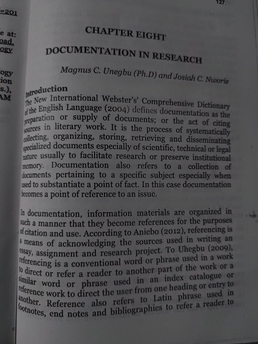 documentation and research paper