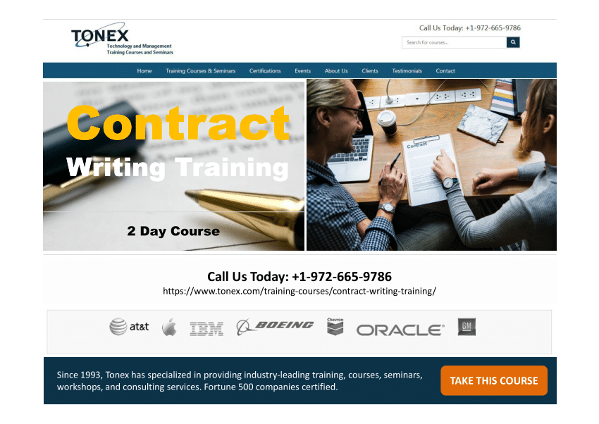 (PDF) Contract Writing Training