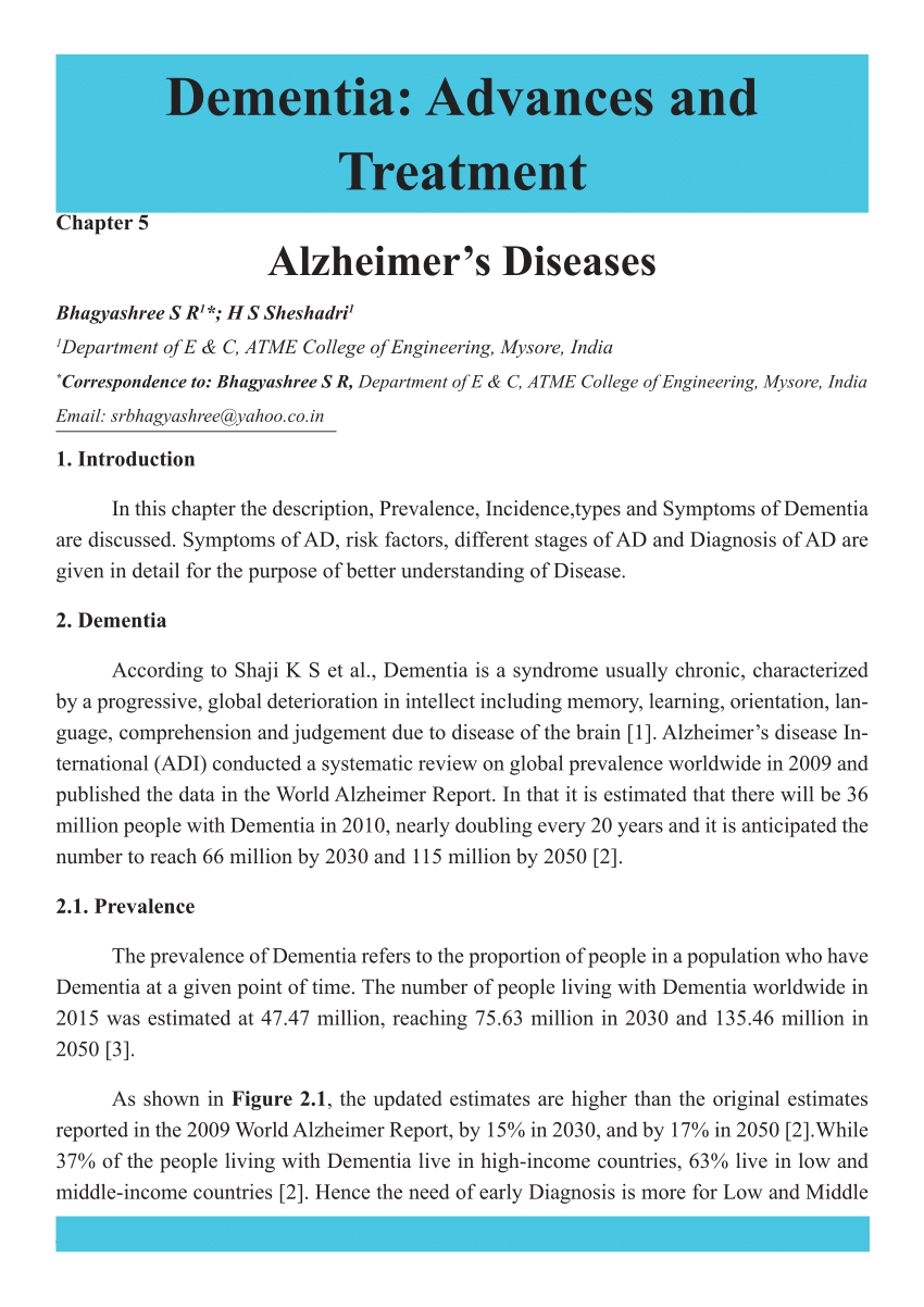 case study for alzheimer's disease