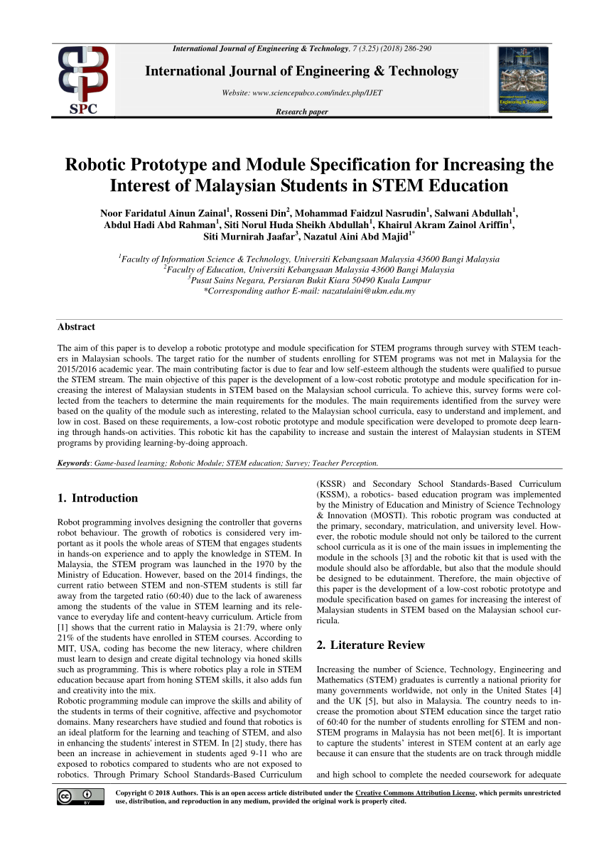 PDF) Robotic prototype and module specification for increasing the 