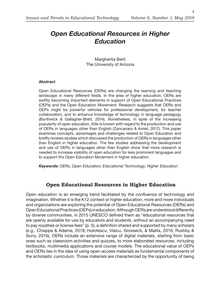 PDF) Open Educational Resources in Teaching English for Academic
