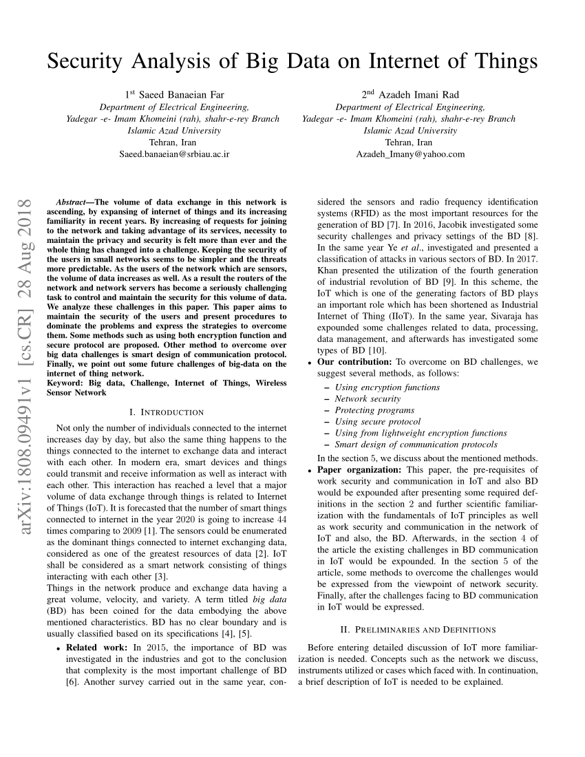 research paper on security in big data