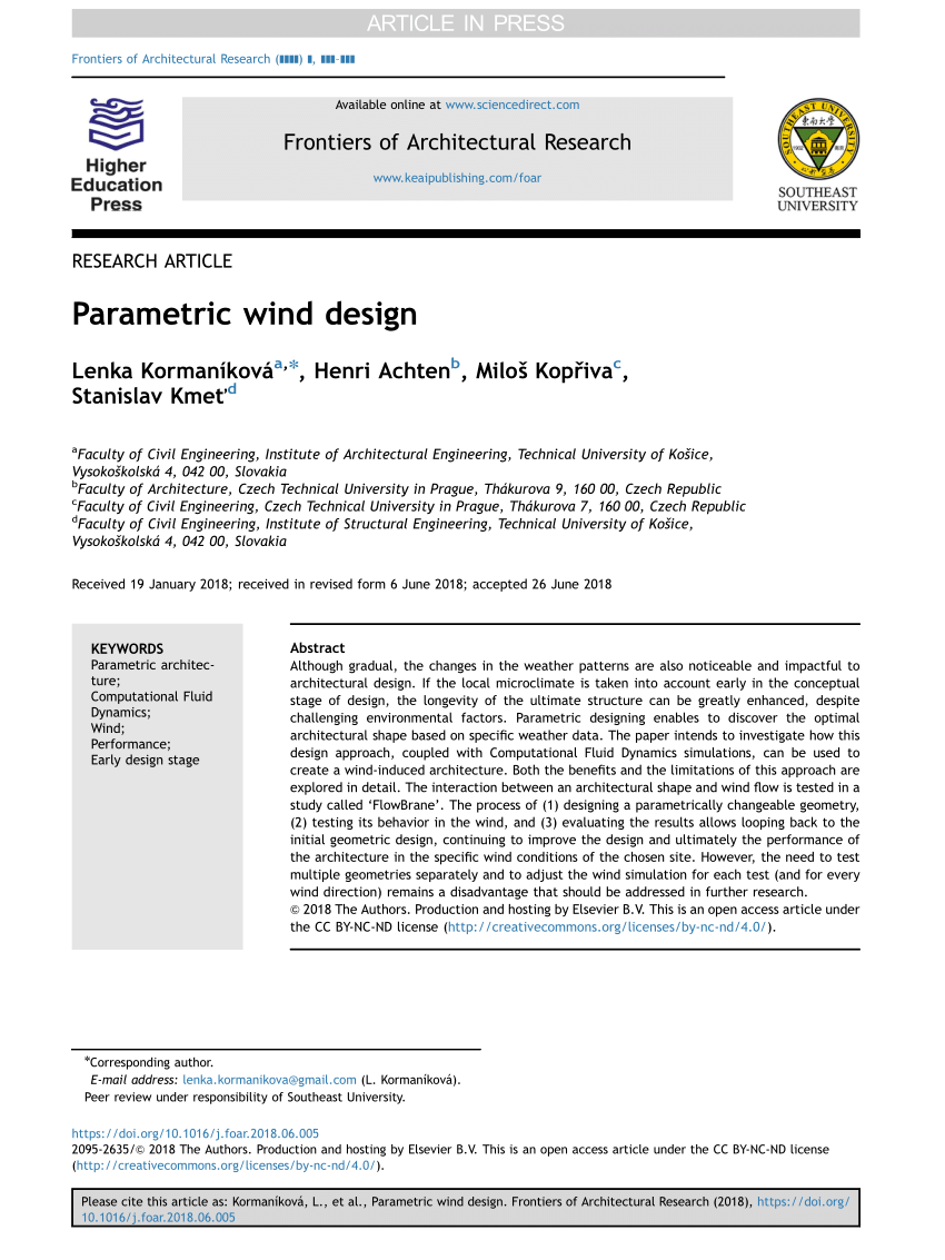 Pdf Parametric Wind Design
