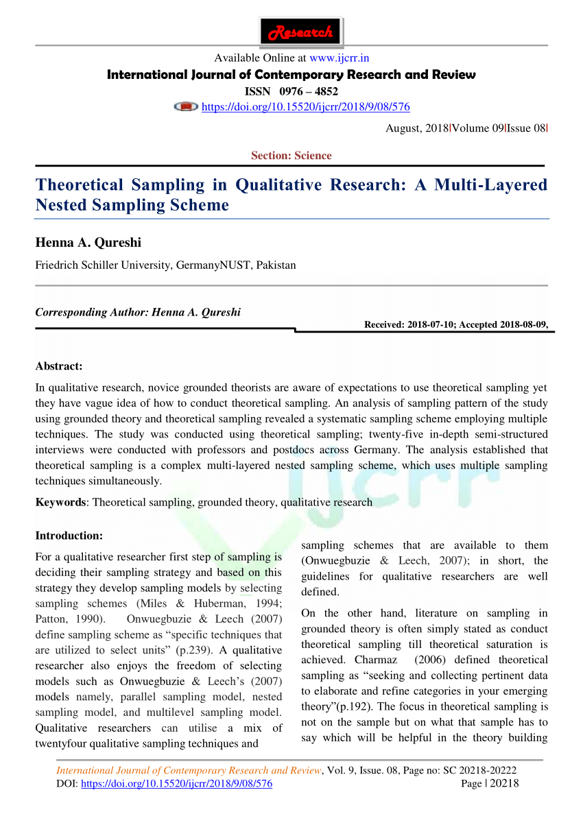 sampling in qualitative research pdf