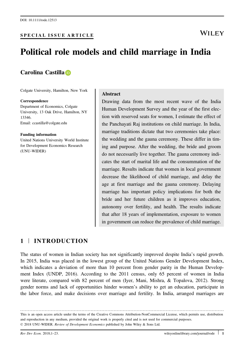 child marriage in india research paper