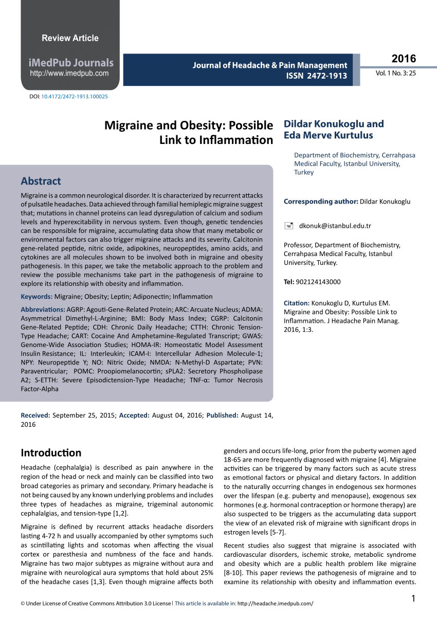 pdf journal of headache pain management
