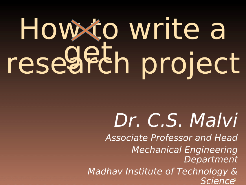 guide on how to write a research project