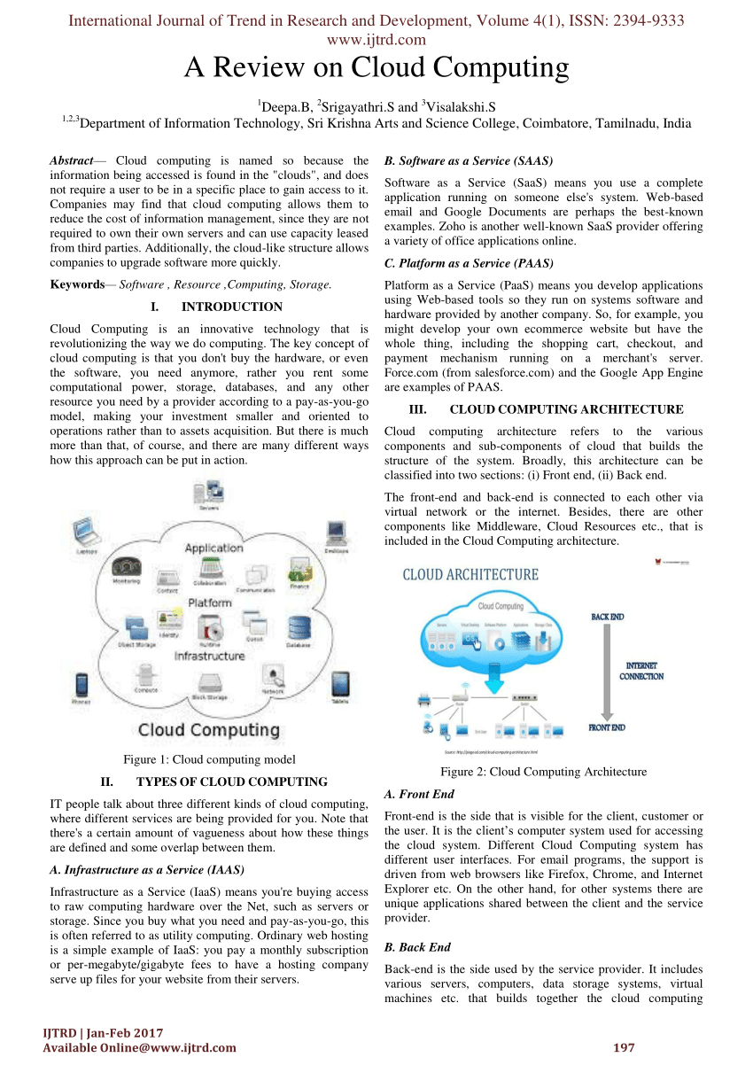 (PDF) A Review on Cloud Computing