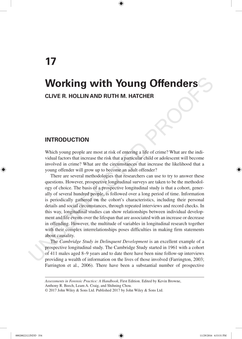 dissertations on young offenders