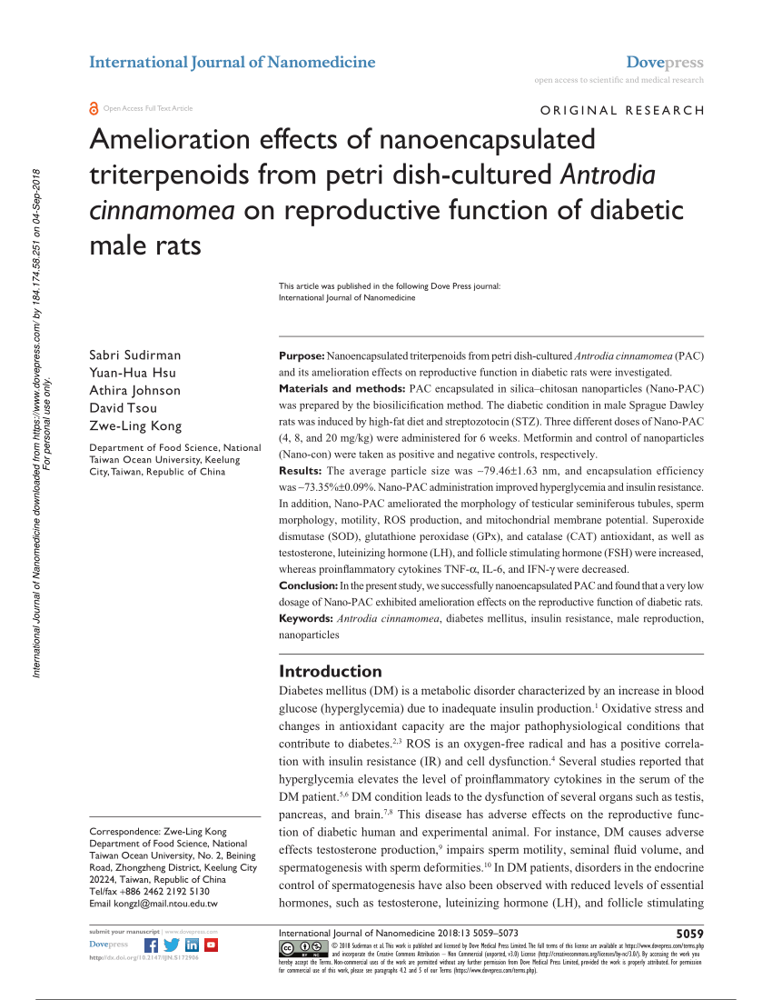 PDF) Amelioration effects of nanoencapsulated triterpenoids from 