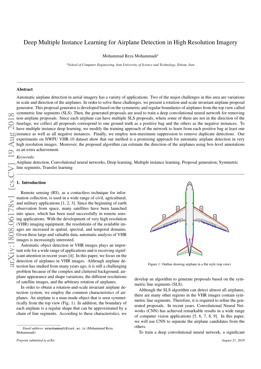PDF) Deep Multiple Instance Learning for Airplane Detection in ...