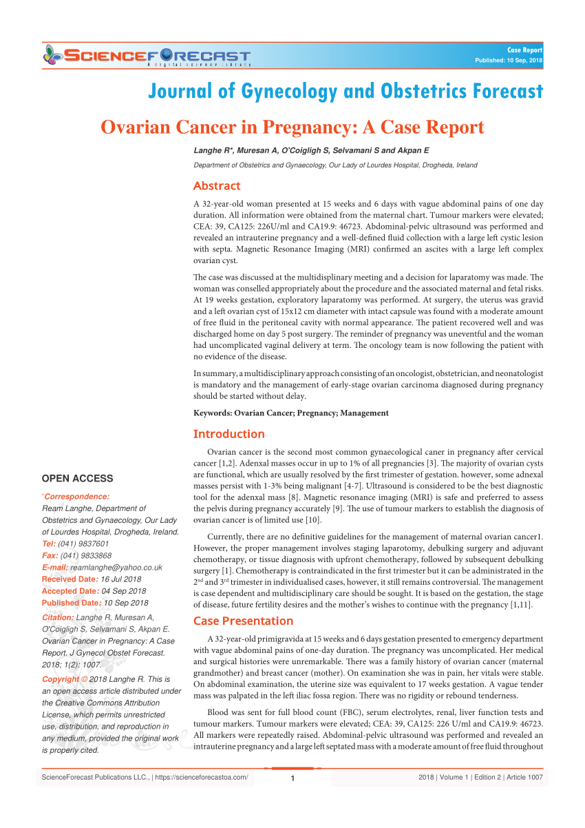 ovarian cancer research paper pdf