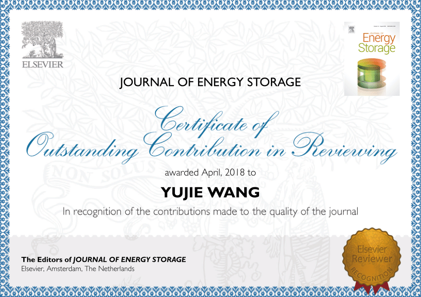 (PDF) Outstanding reviewer status for JOURNAL OF ENERGY STORAGE