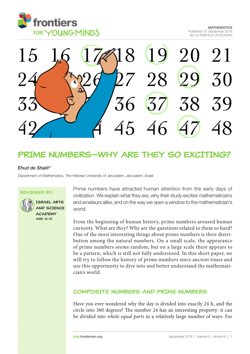 Pdf Prime Numbers Why Are They So Exciting