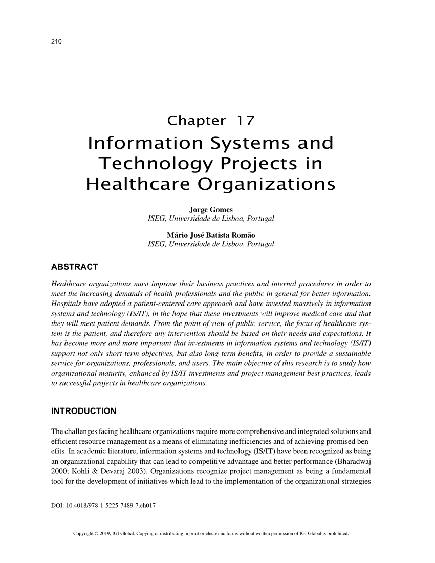 healthcare information technology research paper topics