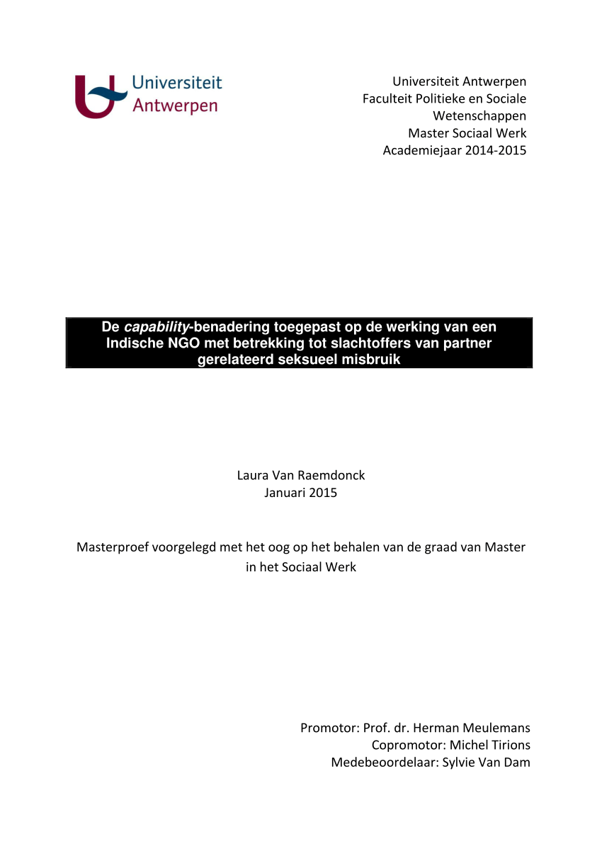 PDF) De capability-benadering toegepast op de werking van een Indische NGO met betrekking tot slachtoffers van partner gerelateerd seksueel misbruik foto