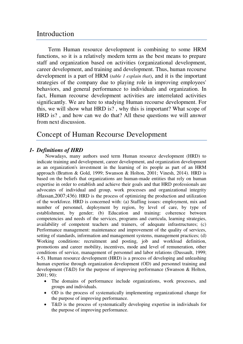 human resource development thesis pdf