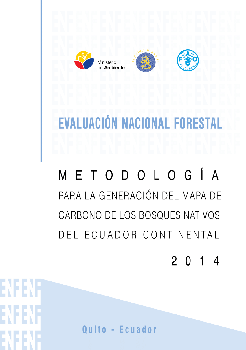 Pdf Metodologia Para La Generacion Del Mapa De Carbono De Los Bosques Nativos Del Ecuador Continental