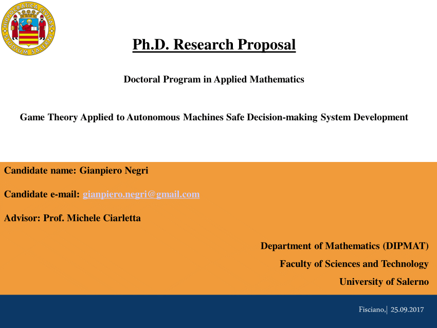 Phd research proposal mathematics education