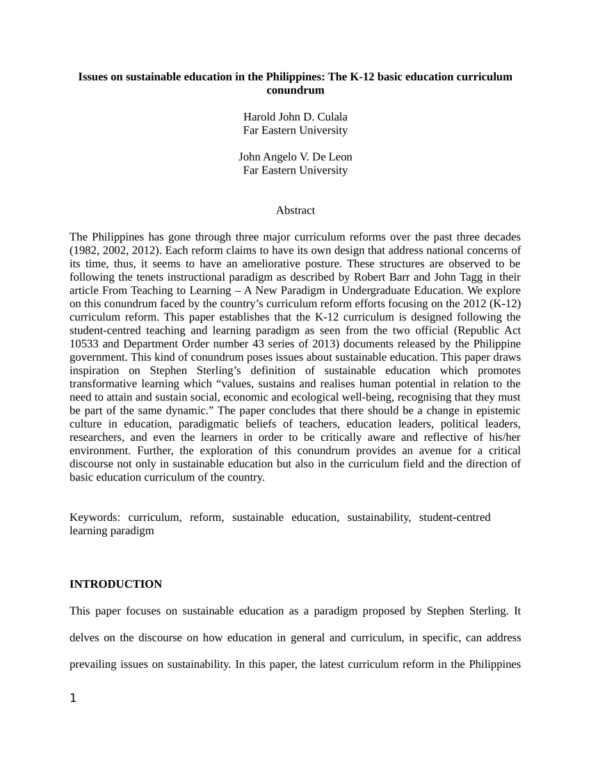 pdf-issues-on-sustainable-education-in-the-philippines-the-k-12