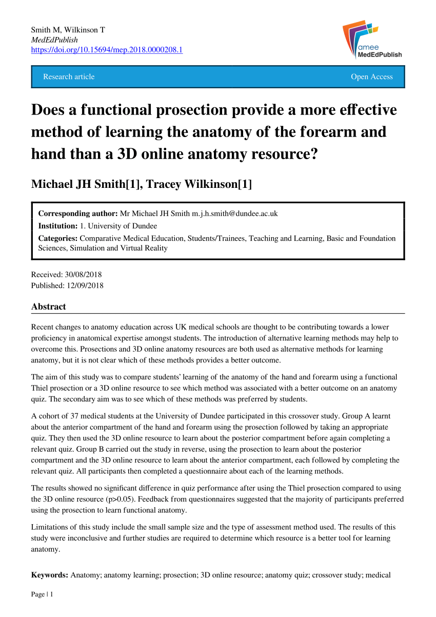 PDF) Does a functional prosection provide a more effective method ...