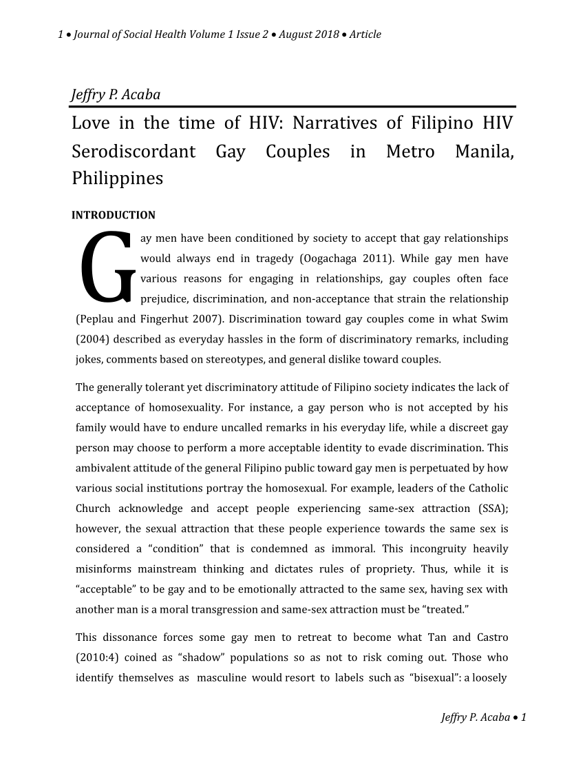 research paper about hiv in the philippines pdf