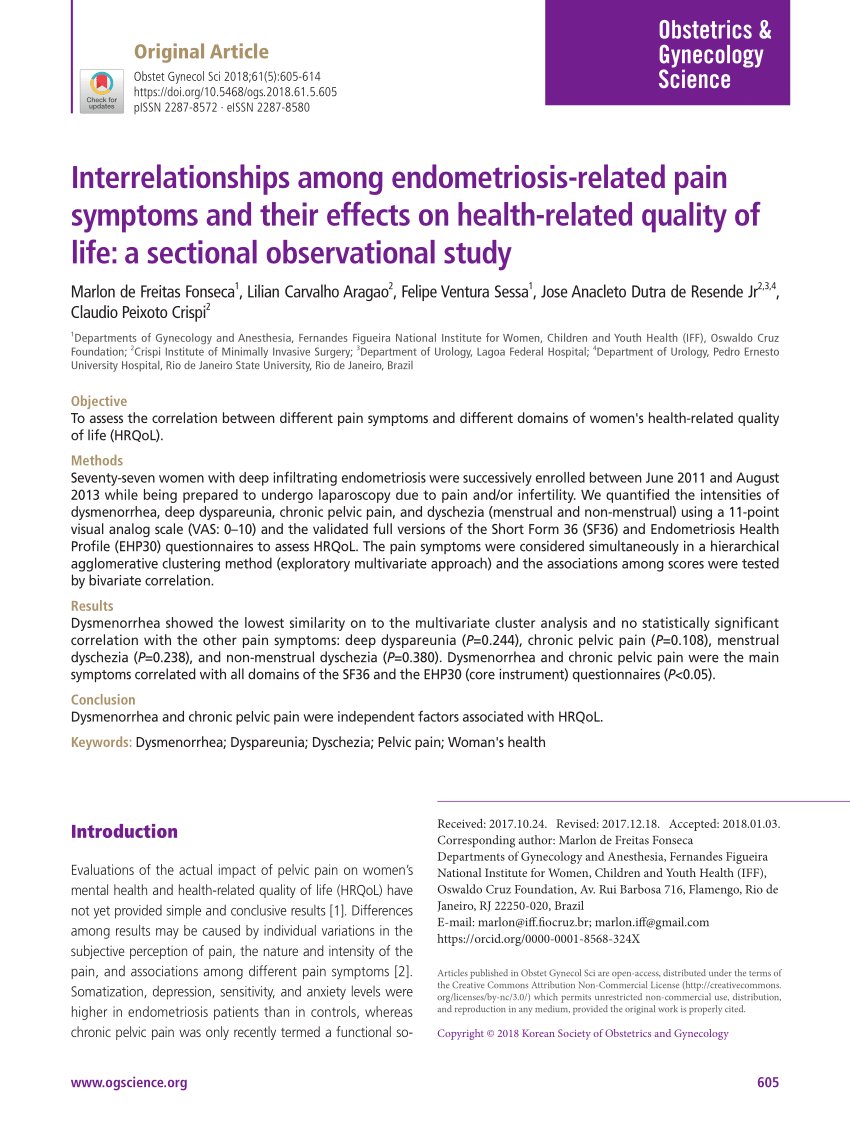 Premenstrual spotting of ≥2 days is strongly associated with histologically  confirmed endometriosis in women with infertility - ScienceDirect