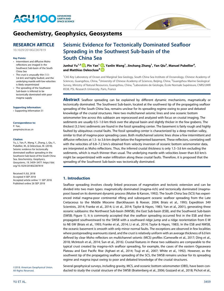 Pdf Seismic Evidence For Tectonically Dominated Seafloor