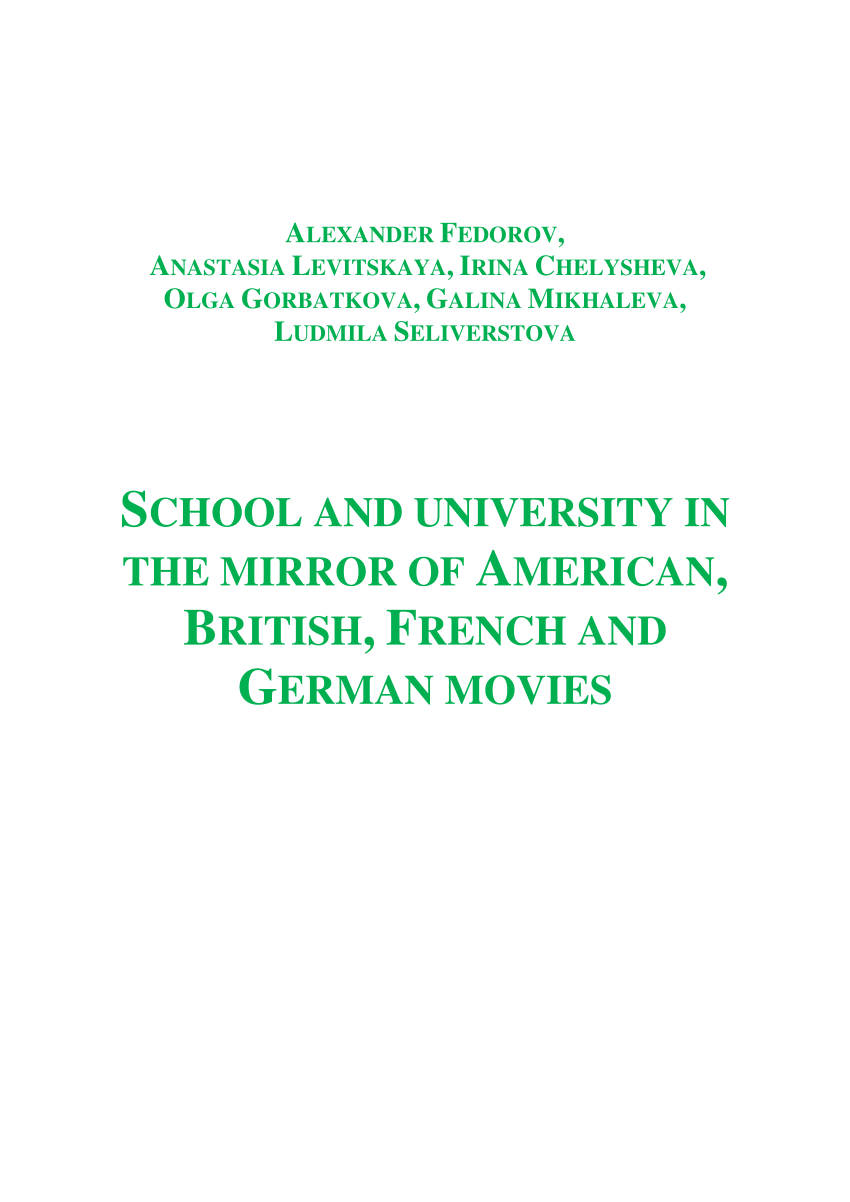 PDF) School and university in the mirror of American ...