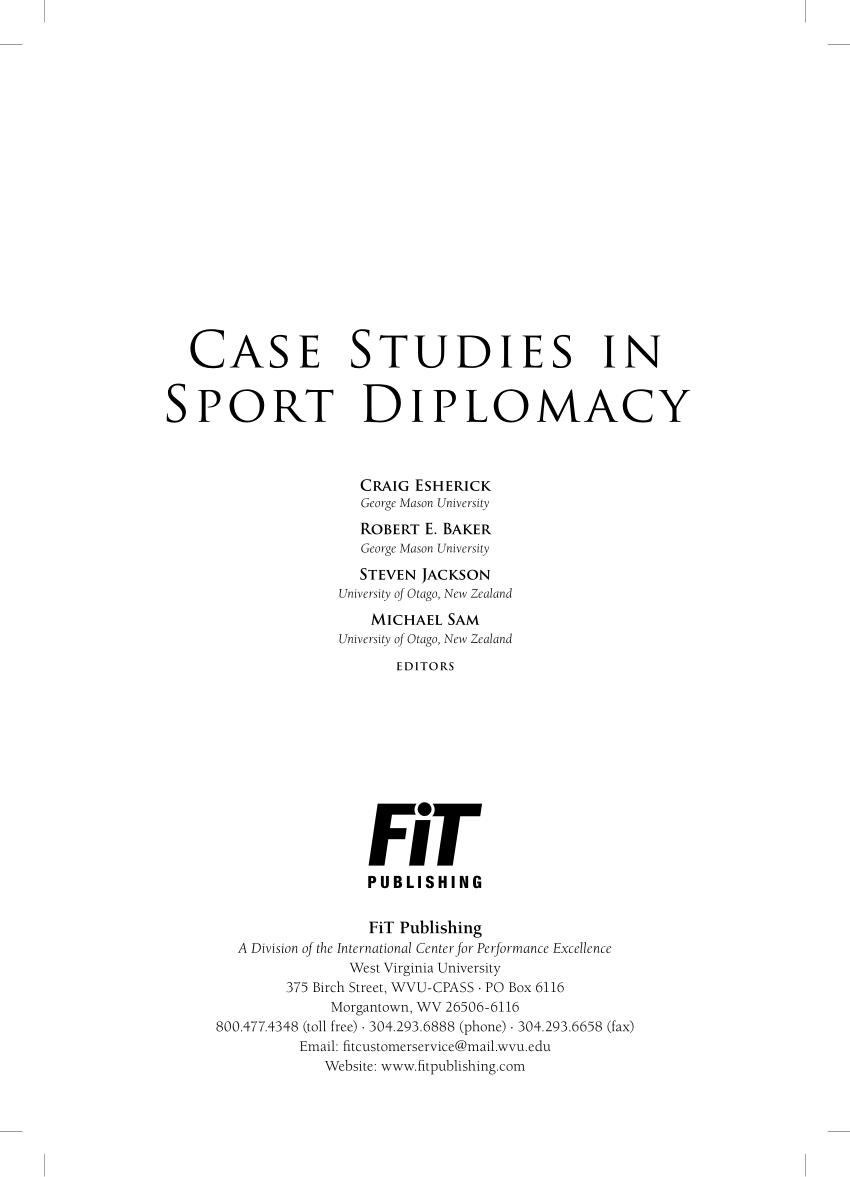 Pdf Sport Diplomacy A Review Of How Sports Can Be Used To Improve International Relations