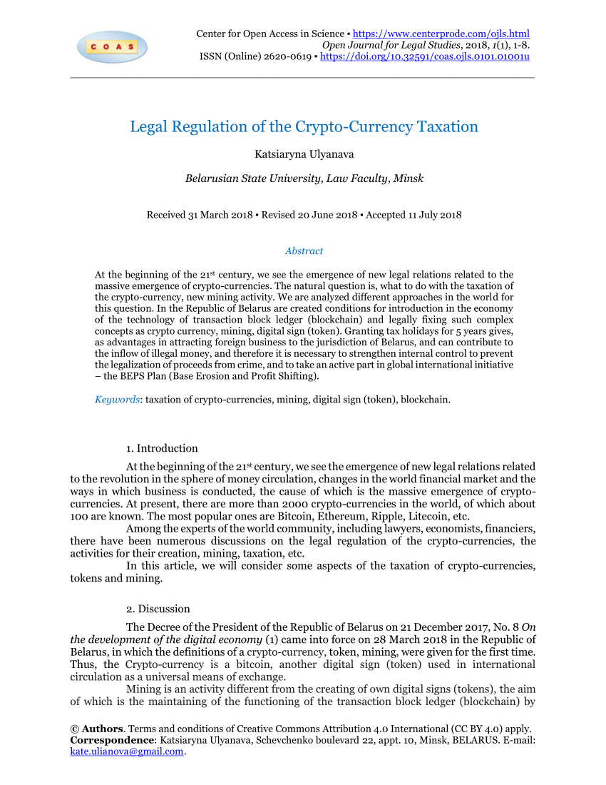 taxation of crypto currencys master thesis