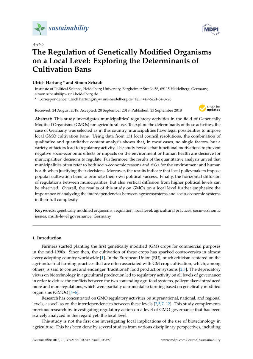 research papers on genetically modified organisms