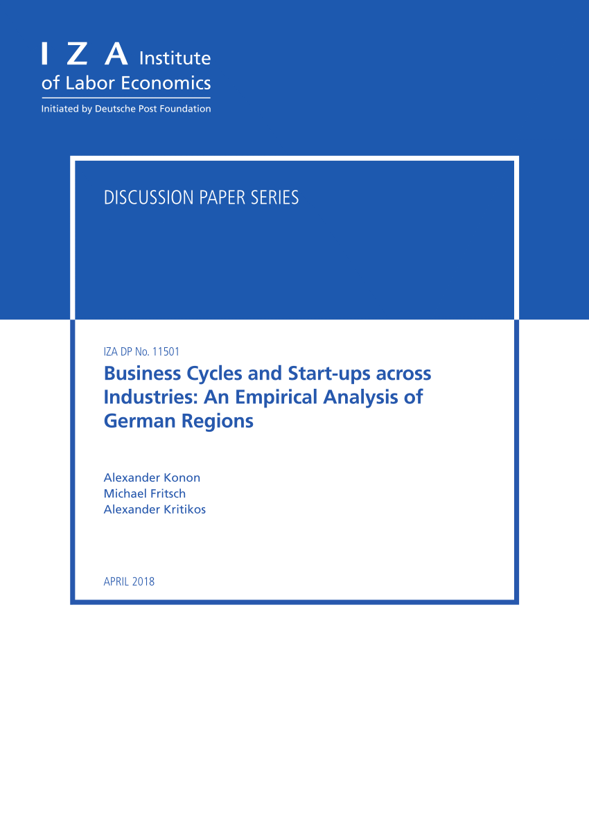 PDF) Business cycles and start-ups across industries: An empirical ...
