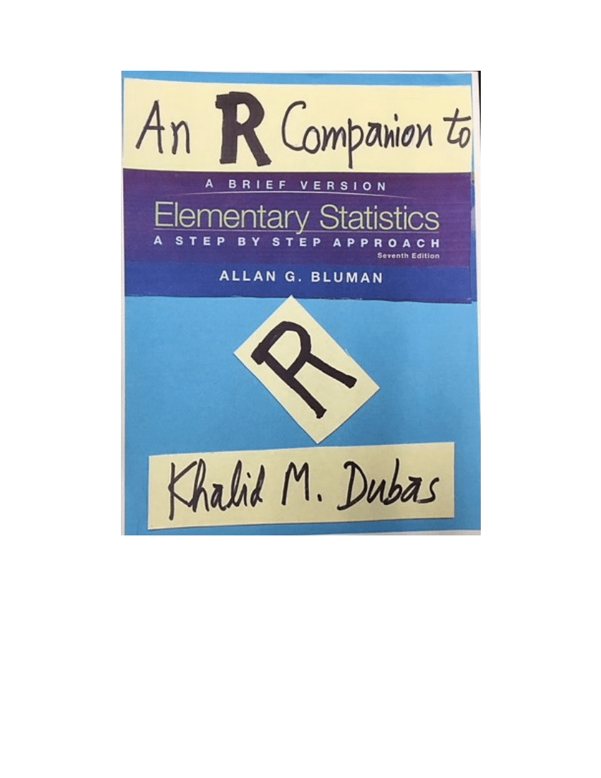 (PDF) An R Companion to A Brief Version of Elementary Statistics A