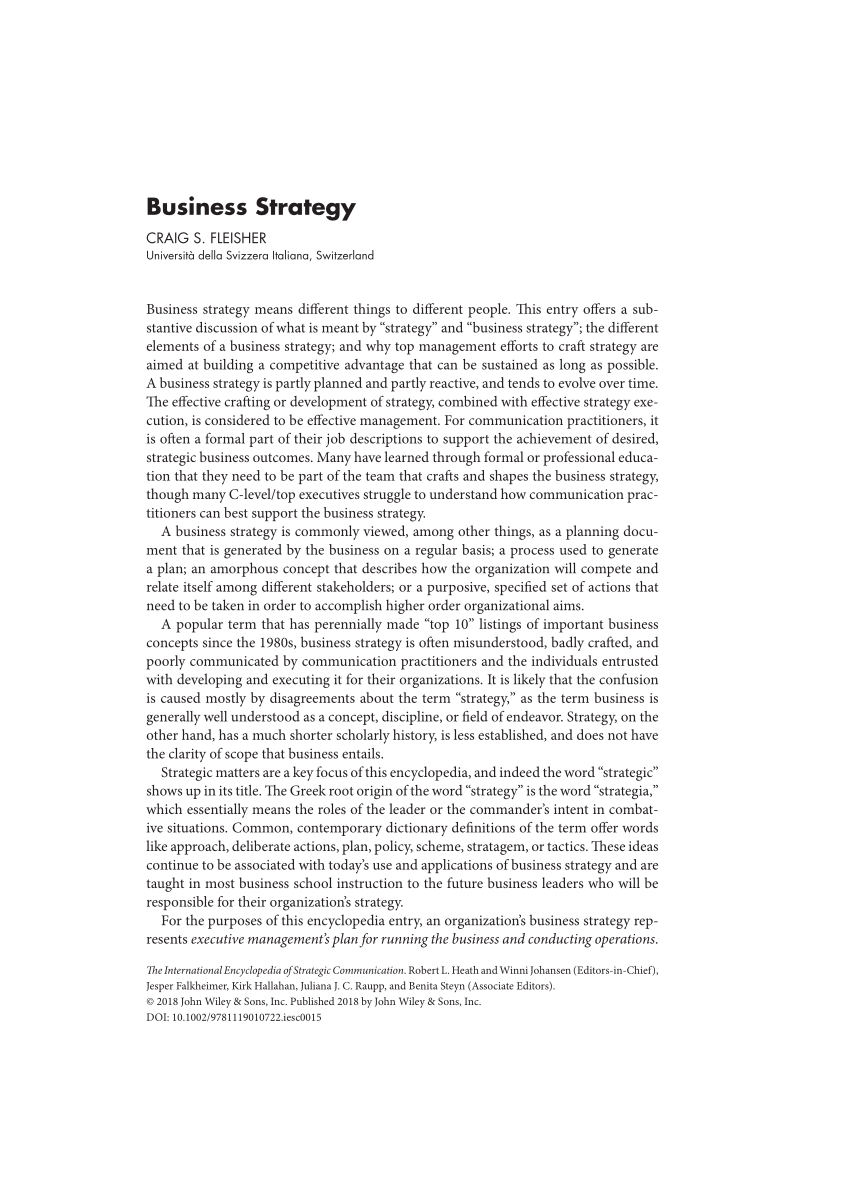 business strategy research pdf