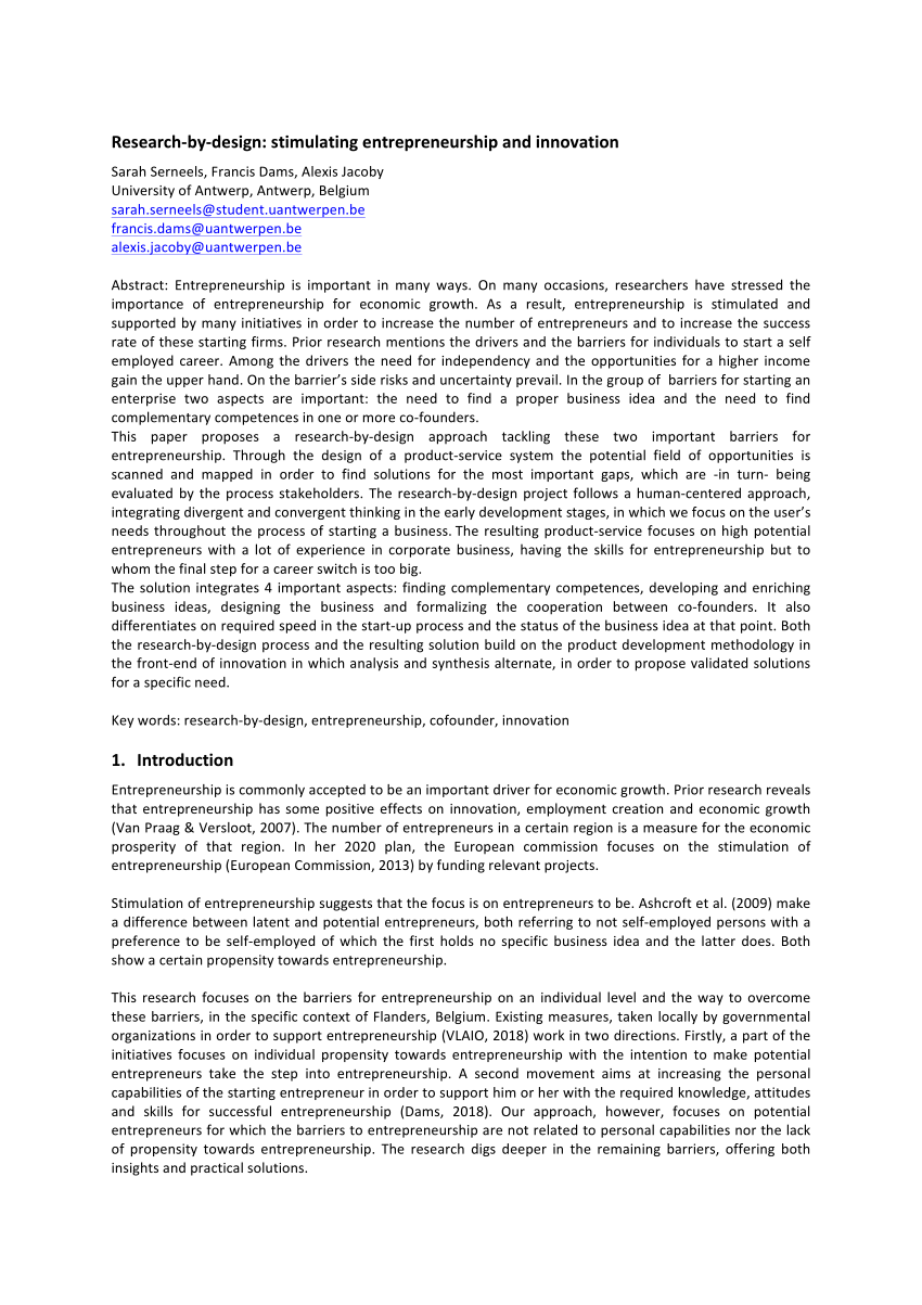 dissertation on entrepreneurship pdf