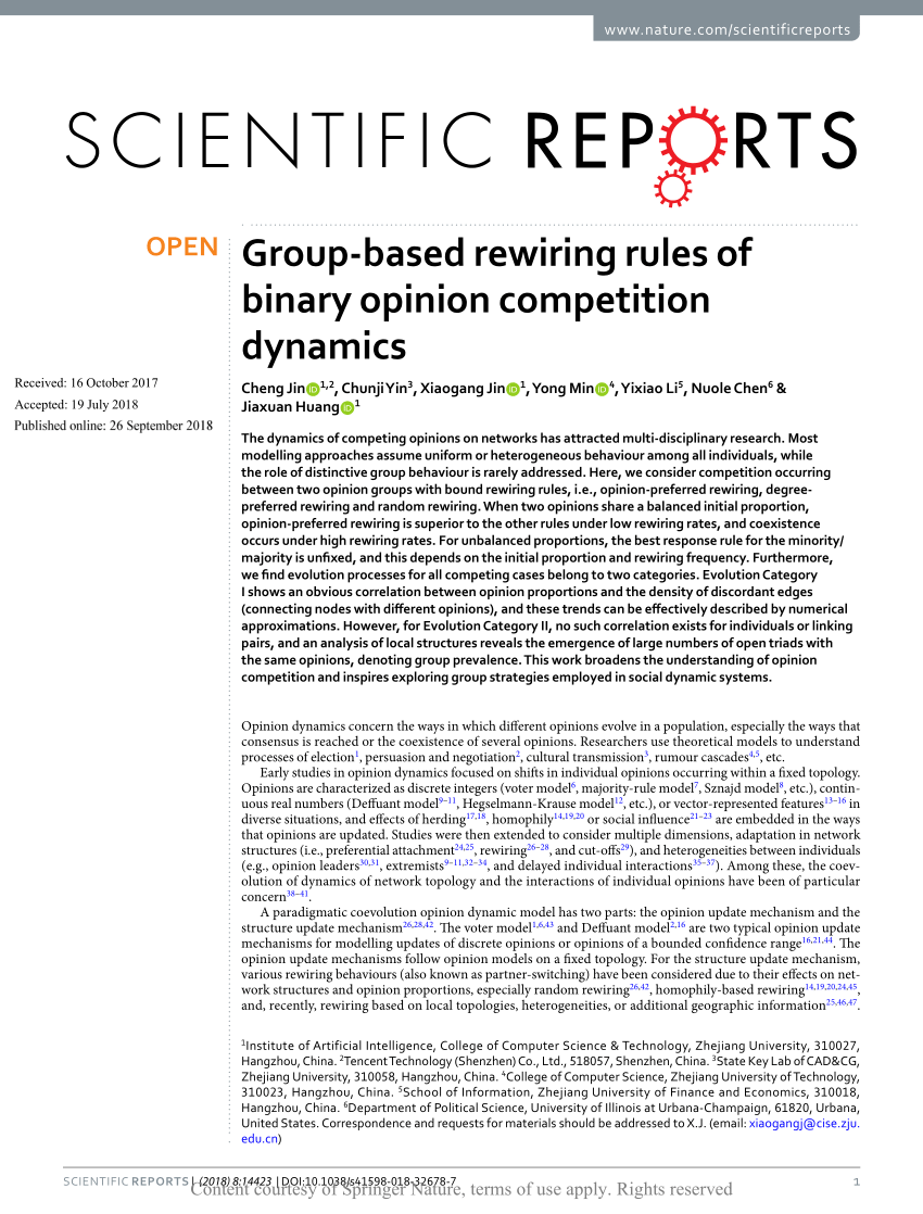 PDF) Group-based rewiring rules of binary opinion competition dynamics