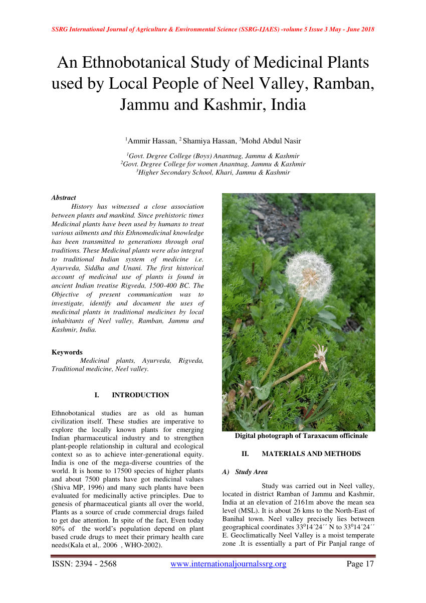 research paper on medicinal plants in india