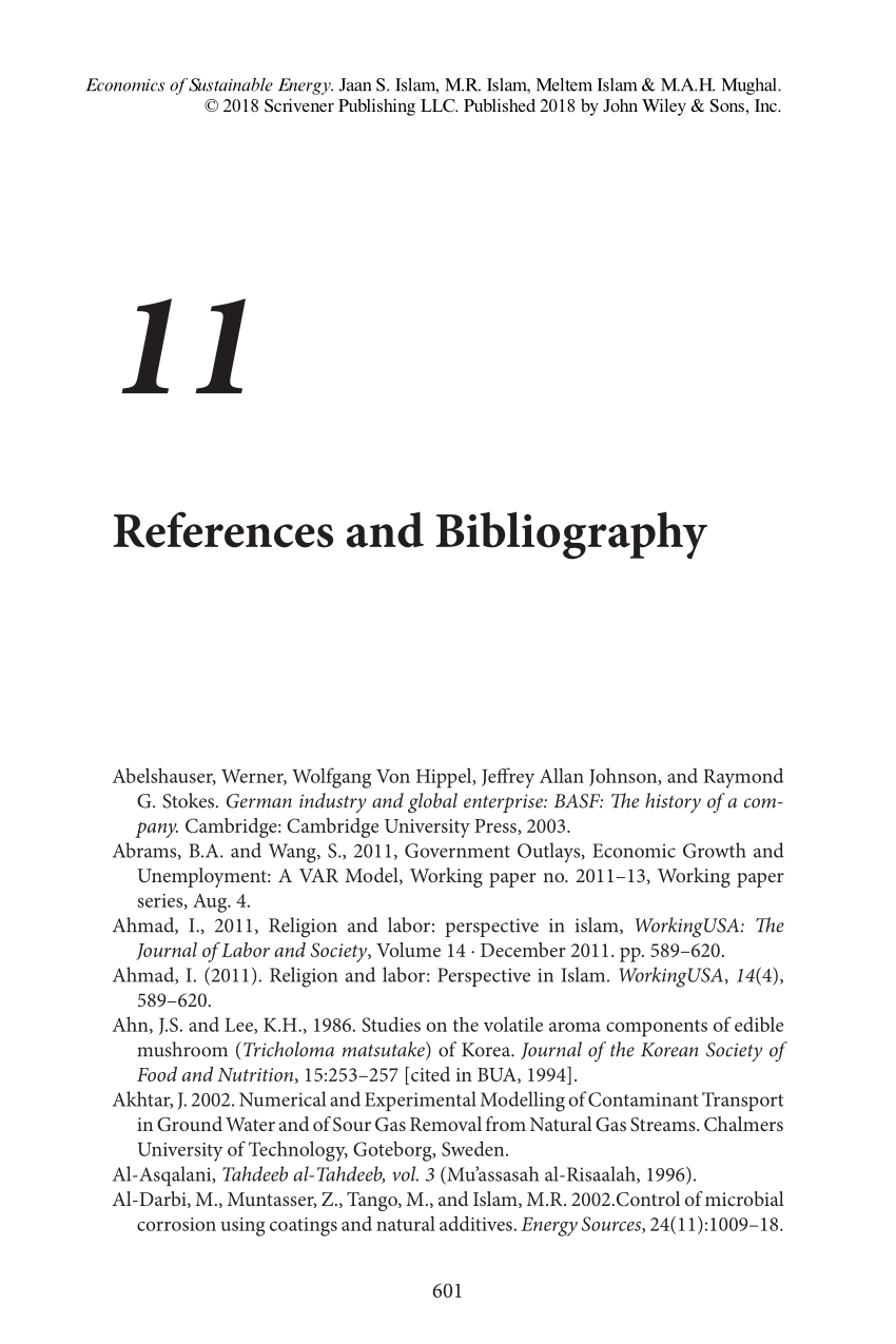 formatting bibliography references