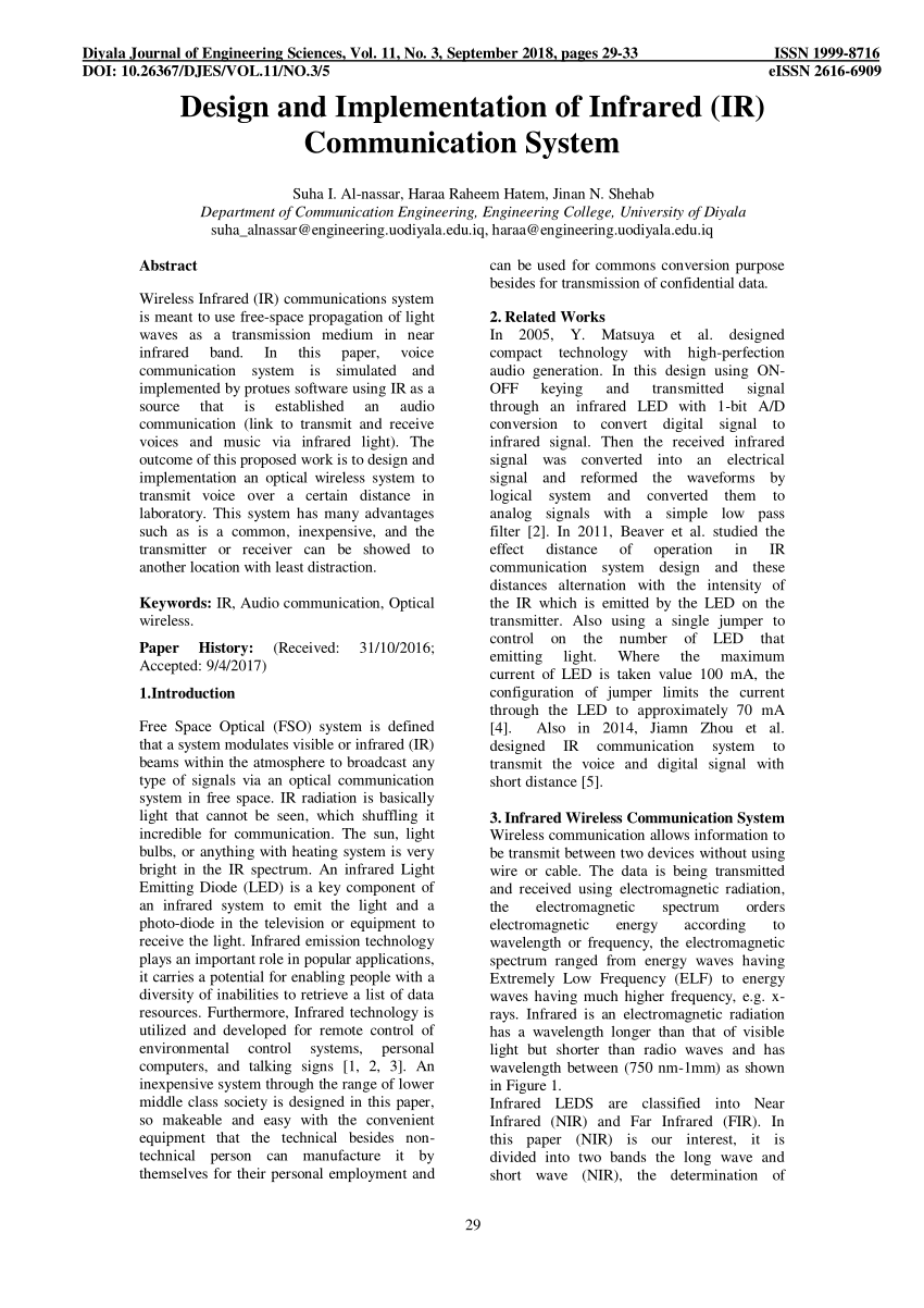 infrared serial communication basics pdf