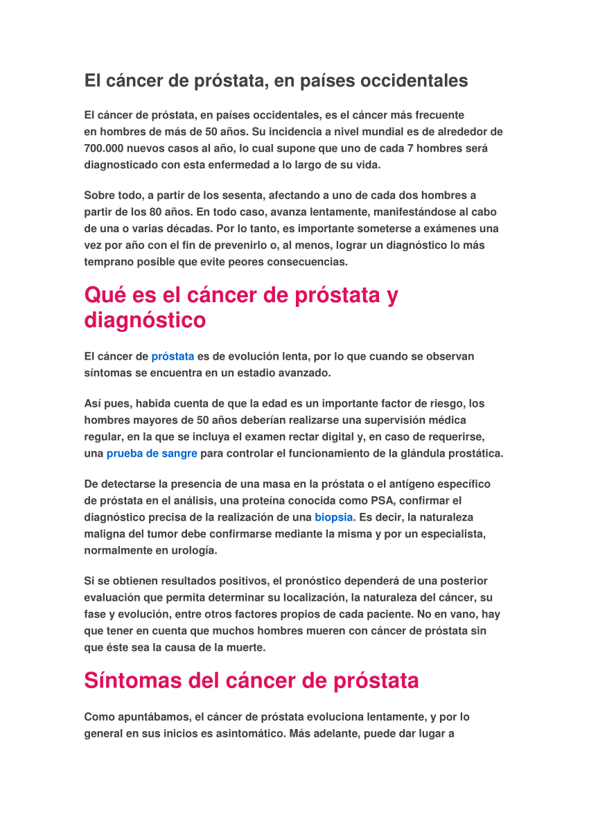 cancer de prostata pronostico pdf