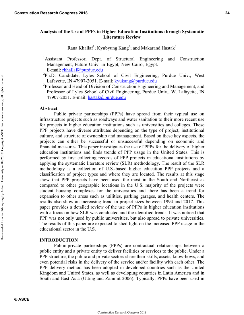 systematic review higher education institutions