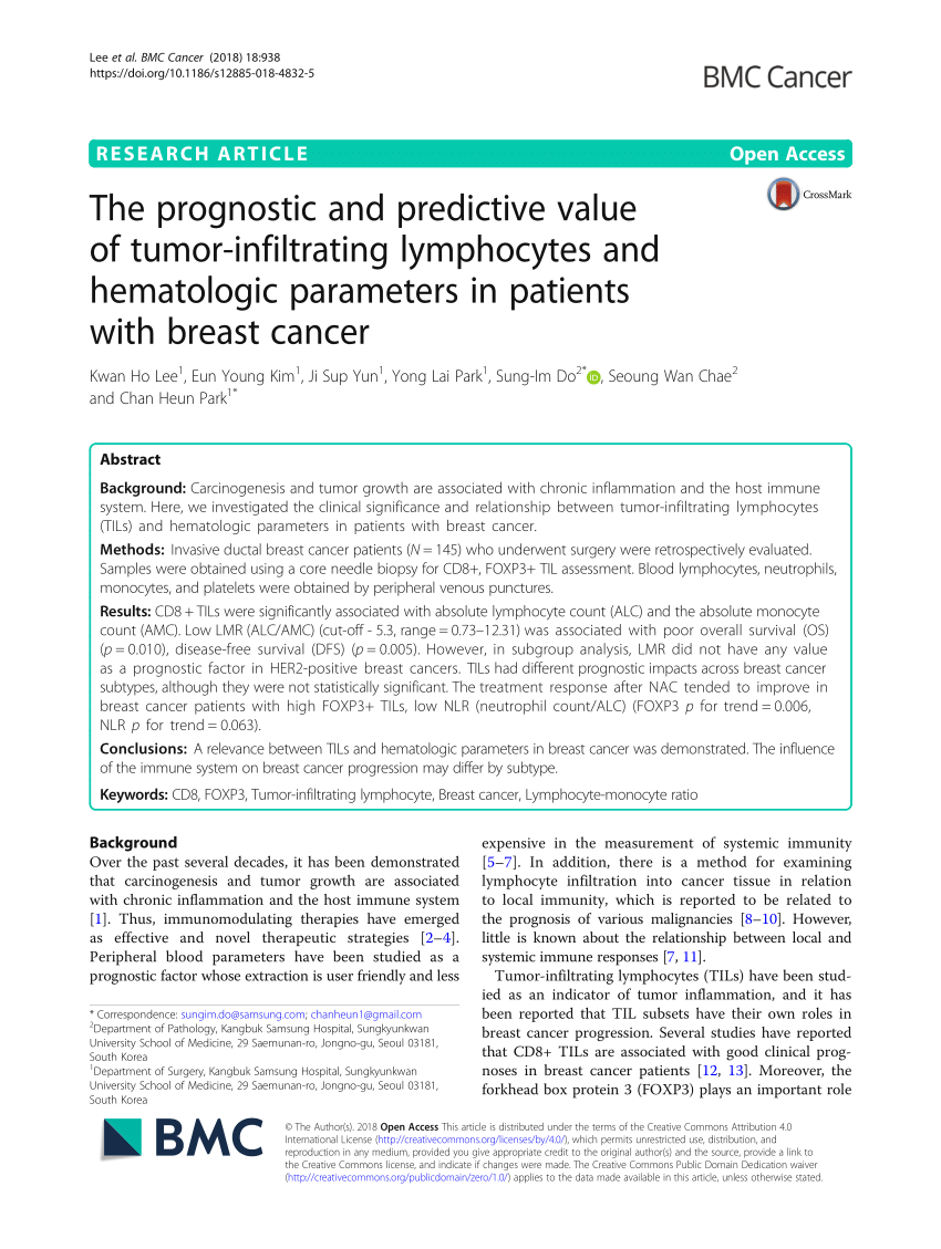 (PDF) The prognostic and predictive value of tumor-infiltrating ...