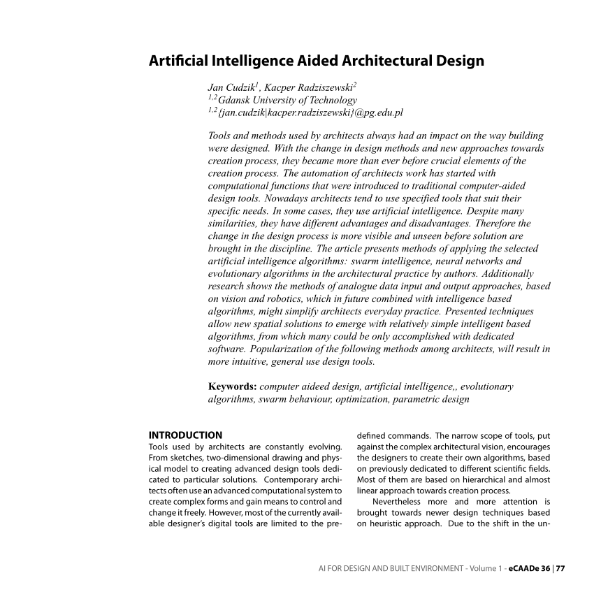 architecture thesis on artificial intelligence
