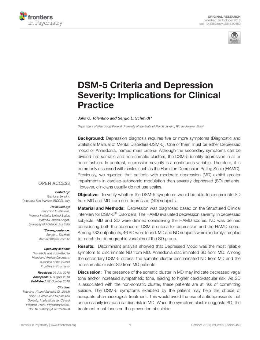 depressive disorder case study example
