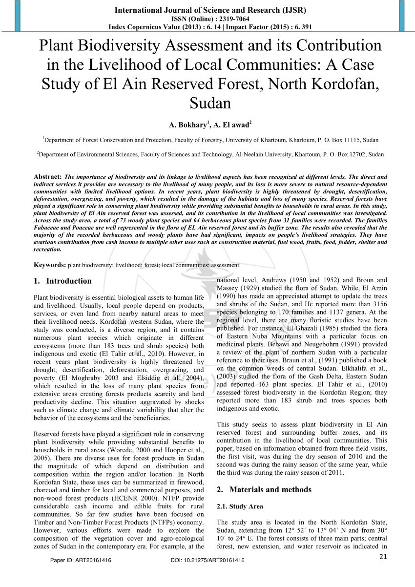 biodiversity research articles